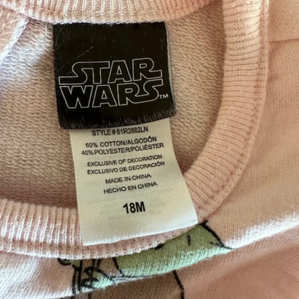 Star Wars Baby Yoda Bodysuit in Cream and Green - Picture 2 of 3